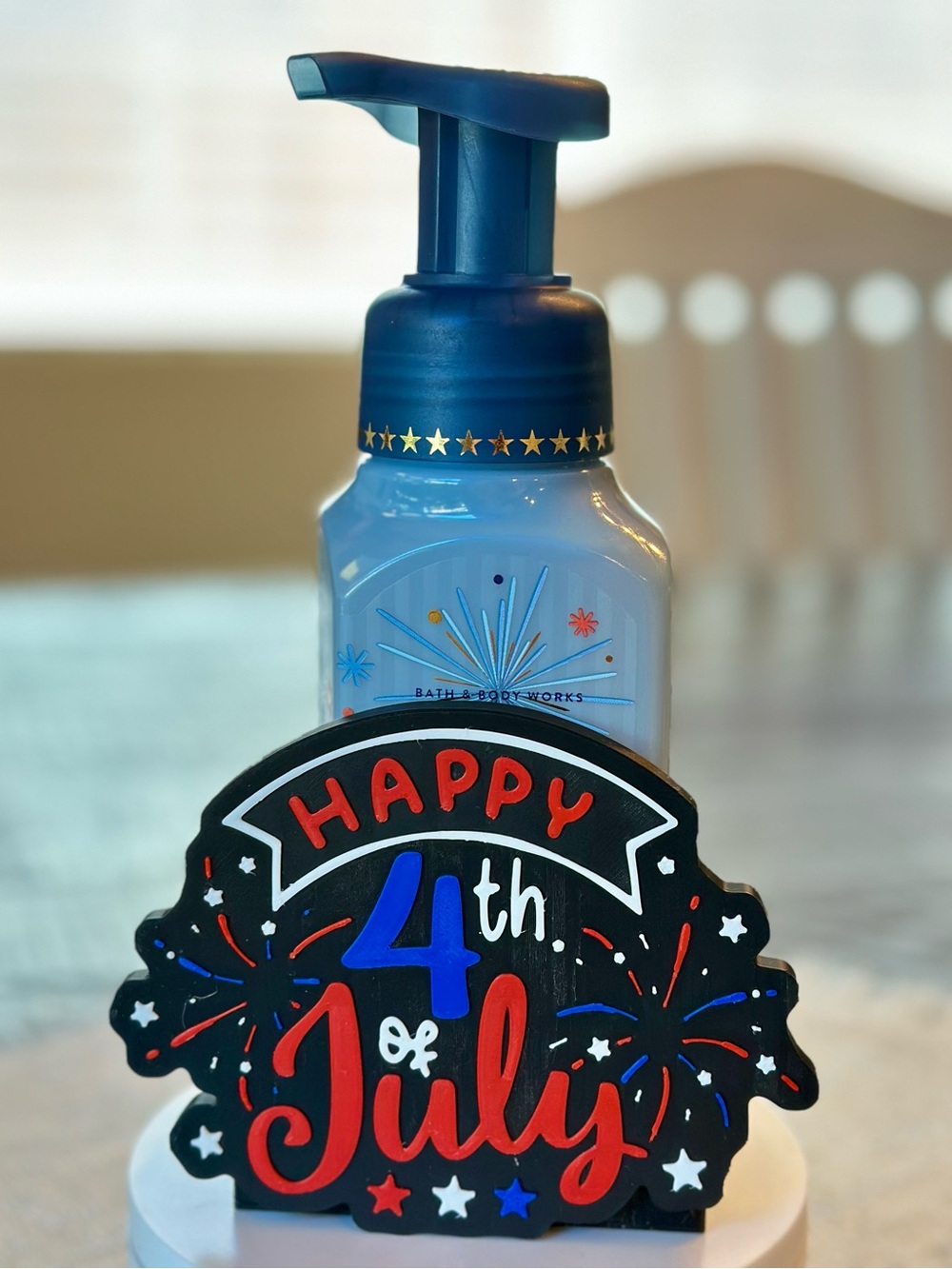 Patriotic 4th of July Foaming Hand Soap Holder for Bath & Body Works Bottles